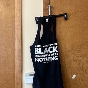 Black Graphic Tank Top